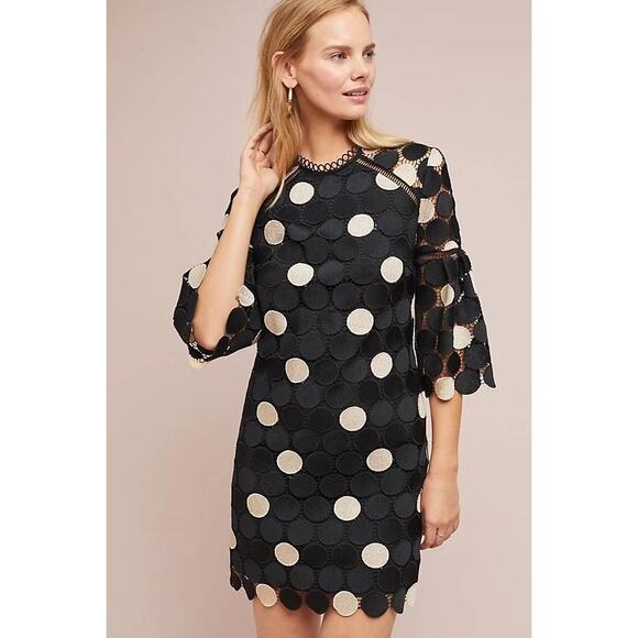 NWT Shoshanna 'Broome' Polka Dot Belle Sheer Sleeve Mini Dress Size 4 - Picture 1 of 3